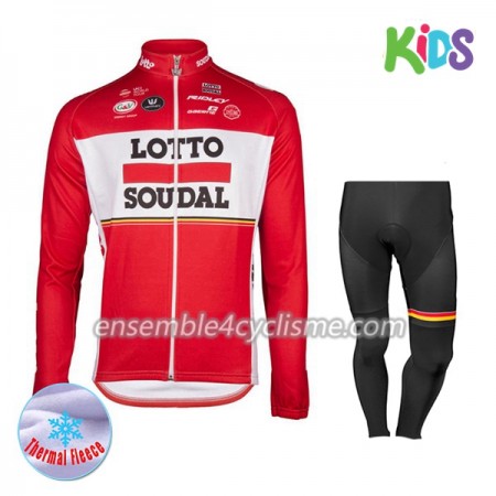 Tenue Maillot M/L + Collant 2017 Lotto Soudal Enfant Hiver Thermal Fleece N001